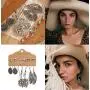36 pairs Boho Classic Vintage Drop Dangle Earrings Set for Women Girls National Style Hollow Heart Shaped Alloy Studs Wood Leaf Handmade beading Eardrop 36 pairs Boho Classic Vintage Drop Dangle Earrings Set for Women Girls National Style Hollow Heart Shaped Alloy Studs Wood Leaf Handmade beading Eardrop