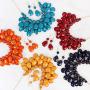 Chunky Acrylic Jewel Cluster Floating Bubble Statement Necklace - Teardrop Dangle Layered Bib Collar