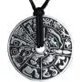 Relic Jewelry Genetic Disk Phaistos Disc Silver Pewter Mens Pendant Necklace Lucky Coin Charm Protection Amulet Healing Wealth Talisman Magic Mayan Maya Aztec Inca Medallion for men w Adjustable Cord Relic Jewelry Genetic Disk Phaistos Disc Silver Pewter Mens Pendant Necklace Lucky Coin Charm Protection Amulet Healing Wealth Talisman Magic Mayan Maya Aztec Inca Medallion for men w Adjustable Cord