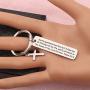 SEIRAA Christian Gift Psalm 23 : 6 Bible Verse Quote Keychain Religious Jewelry Inspirational Gift Spiritual Jewelry