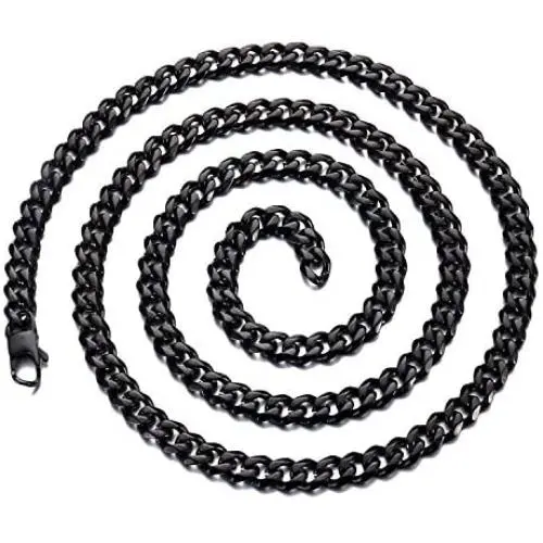 DODIY 6mm Curb Mens Necklace - Silver Chain Cuban Stainless Steel Jewelry - Neck Link Chains for Men Man Women Boys Male Military - 20'' 22'' 24'' 26'' 28'' 30'' inch DODIY 6mm Curb Mens Necklace - Silver Chain Cuban Stainless Steel Jewelry - Neck Link Chains for Men Man Women Boys Male Military - 20'' 22'' 24'' 26'' 28'' 30'' inch