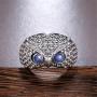 ANOJION Owl Ring, Hip hop Ring, Fashion Jewelry Gift for Men and Women, Alloy Material time Ring,Size 6-10