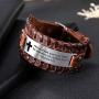 fishhook Religious Bracelet Fashion Engraved Inspirational Motivational Bible Verses Christian Leather Cuff Bangle Bracelet for Men Boys Women