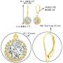 EVER FAITH Womens 925 Sterling Silver Elegant Round CZ Prong Setting Dangle Earrings