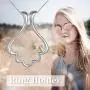 Zoeniya Sterling Silver Ring Holder Necklace Pendant Jewelry for Women Gifts Zoeniya Sterling Silver Ring Holder Necklace Pendant Jewelry for Women Gifts