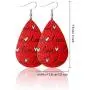 20 Pairs Valentines Day Leather Earrings for Women Heart Print Teardrop Dangle Earrings Lightweight Leather Drop Earrings 20 Pairs Valentines Day Leather Earrings for Women Heart Print Teardrop Dangle Earrings Lightweight Leather Drop Earrings