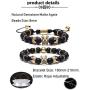 BOMAIL 8mm Imperial Crown Bead Bracelet King&Queen Luxury Charm Couple Jewelry Adjustable Bracelet for Men Women