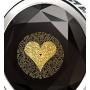 925 Sterling Silver I Love You Necklace 24k Gold Inscribed in 120 Languages Including Sign Language in Miniature Text on Brilliant Round Cut Cubic Zirconia Gemstone Halo Pendant, 18'' Rolo Chain
