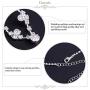 Gorais Wedding Jewelry Bride Silver Rhinestone Necklace and Earrings Set Bridal Crystal Choker Necklace Jewelry for Women and Girls (Set 1)