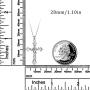Cross Necklace 925 Sterling Silver Rose Crose Pendant Necklace Cross Necklace for Women