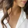 Gold Dainty Circle Necklace,14K Gold Plated Half/One Third/One Quarter Karma Necklace for Women