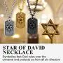 Richsteel Star of David Necklace for Men Women Stainless Steel/18K Gold Plated Hexagram Pendant with 22 Inches Chain Jewish Israel Jewelry
