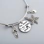 SEIRAA The Beach is My Happy Place Bracelet Expandable Stainless Steel Bangle Beach Jewelry for Beach Lover