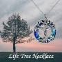 TOUPOP Mom Gifts for Mothers Day Sterling Silver Tree of Life Necklace with Blue Circle Crystal Family Jewelry Gifts for Mom Women Mother Grandmother Teen Girls Friend Birthday