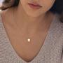 Florideco 3Pcs Stainless Steel Layered Initial Necklaces for Women 18k Gold Plated Handmade Dainty Personalized Letter Name Coin Pearl Choker Necklace Gift for Women Necklace Jewelry a-z