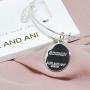 Alex and ANI Disney Parks Disney Princess Happily Ever After Bangle - Inspirational Quote - Charm Bracelet Jewelry Gift (Silver Finish)