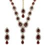 MUCH-MORE Indian Traditional Crytsal Necklace Earrings Set Ethnic Wedding Party Jewelry for Women