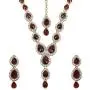 MUCH-MORE Indian Traditional Crytsal Necklace Earrings Set Ethnic Wedding Party Jewelry for Women