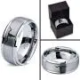 Longhorn Texas Bull Horn Ring - Tungsten Band 8mm - Men - Women - 18k Rose Gold Step Bevel Edge - Yellow - Grey - Blue - Black - Brushed - Polished - Wedding - Gift Dome Flat Cut Longhorn Texas Bull Horn Ring - Tungsten Band 8mm - Men - Women - 18k Rose Gold Step Bevel Edge - Yellow - Grey - Blue - Black - Brushed - Polished - Wedding - Gift Dome Flat Cut