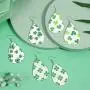 Clover Leather Earrings for Women Girls MTSCE Green Teardrop Faux Leather Earrings Sets St Patricks Day Drop Dangle Earrings Fashion Jewelry Clover Leather Earrings for Women Girls MTSCE Green Teardrop Faux Leather Earrings Sets St Patricks Day Drop Dangle Earrings Fashion Jewelry