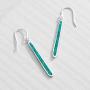 Silpada Turquoise Drop Compressed Turquoise Drop Earrings in Sterling Silver