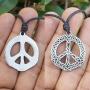 Pagan Jewelry Celtic Peace Sign Hippie Democracy Freedom Magic Wicca Silver Pewter Unisex Mens Pendant Necklace Protection Amulet Wealth Prosperity Money Lucky Charm Safe Travel Talisman Chain Choker