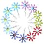 ZRosse 6 Pairs Unique Charm Chic Boho Flower Dangle Drop Earrings Sets Creative Cute Acrylic Tiny Sunflower Dangle Earring Jewelry for Women Girls