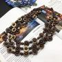 MANILAI Bohemian Coconut Shell Wood Bead Necklace For Women Girls Ethnic Jewelry Handmade Beaded Long Necklace