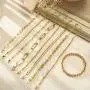 ÌF ME 9 PCS Chain Bracelets Set for Women Adjustable Fashion Paperclip Link Beaded Italian Cuban Chunky Flat Cable Chain Bracelets Jewelry for Women Girls Gift ÌF ME 9 PCS Chain Bracelets Set for Women Adjustable Fashion Paperclip Link Beaded Italian Cuban Chunky Flat Cable Chain Bracelets Jewelry for Women Girls Gift
