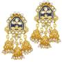 Aheli Indian Traditional Pearl and Kundan Choker Necklace with Earrings Set Bollywood Wedding Party Wear Jewelry for Women