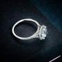 HAFEEZ CENTER 14K Solid Gold 2ct Round Brilliant Cut DEF Color Petite Moissanite Engagement Ring