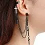 Punk Cuff Tassel Chain Earrings, Stainless Steel Cross Ear Cuff Crawler Climer Earring for Women Girls Men,Multi Layered Chain Drop Fashion Jewelry Punk Cuff Tassel Chain Earrings, Stainless Steel Cross Ear Cuff Crawler Climer Earring for Women Girls Men,Multi Layered Chain Drop Fashion Jewelry