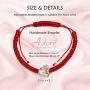 Adoré String Friendship Bracelets for Women - Handmade Rope Braided Bracelets for Teens, Woven Bracelet with Heart Charm Crystals from Swarovski, Womens Girls Wish Bracelets