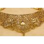 Bindhani Bollywood Jewellery Bridal Bridemaids Wedding Kundan Choker Gold Plated Indian Necklace Earrings Tikka Jewelry Set for Women