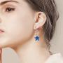 Moon Star Earrings Dangle Earth Planet Asymmetrical Drop Earrings Astronaut Stud Earrings Jewelry for Women Girls