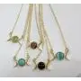 Triple Moon Goddess Symbol Semi-Precious Stones Jewelry