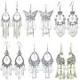 6 Pairs Vintage Bohemian Tassel Earrings Set for Women Girls shells Resin Hoop Stud Drop Dangle Earring Acrylic Earrings for Birthday/Party/Christmas/Friendship Gifts
