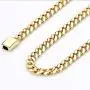 9MM Gold Cuban Chain with up to 20X More Real 24k Gold Plating Than Other Fashion Jewelry Necklaces. Men Women. Hip hop - Free Lifetime Replacement Guarantee 