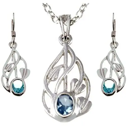 Sterling Silver Charles Rennie Mackintosh Pendant & Earring Gift Set