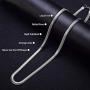 Jewelry Kingdom 1 Snake Chain Necklace for Men Women 6MM Flexible Flat Herringbone Chains Italian Solid Stainless Steel Black/Silver / 14K Gold Plated