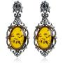 Ian and Valery.Co Amber Sterling Silver Drop Earrings