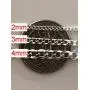 Harlembling Real Solid 925 Sterling Silver Cuban Chain - Flat Curb Necklace 2-14mm - Great for Pendants Or Wear Alone - 3-220 Grams Heavy - Mens Or Ladies - Italy Made