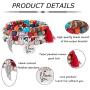 YADOCA 8 Pcs Bohemian Wood Beaded Bracelets Set for Women Boho Multilayer Tassel Strand Elephant Charm Bracelets Stretch