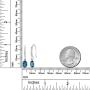 Gem Stone King 925 Sterling Silver London Blue Topaz Gemstone Birthstone Dangle Earrings (3.00 Cttw Oval 8X6MM)