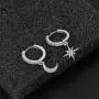 WeimanJewelry Cubic Zirconia CZ Moon Star Dangle Hoop Earrings for Women WeimanJewelry Cubic Zirconia CZ Moon Star Dangle Hoop Earrings for Women