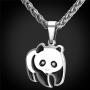 U7 Women Teen Girls Boys Cute Animal Necklace Stainless Steel/18K Gold Plated Pet Series Jewelry Pig/Dachshund/Panda Bear/Horse/Camel/Dolphin/Sheep/Turtle Pendant Necklace with Chain 22 Inch
