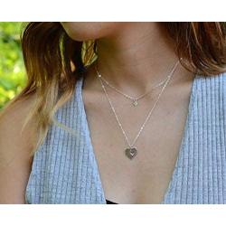 Mother Daughter Set For Two, Cutout Heart Necklaces, 2 Sterling Silver Necklaces Mothers Day Gift