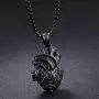 jonline24h Stainless Steel Anatomical Organ Heart Pendant Necklace for Mens Womens 22-24inch Chain jonline24h Stainless Steel Anatomical Organ Heart Pendant Necklace for Mens Womens 22-24inch Chain