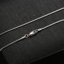 FUNRUN JEWELRY 925 Sterling Silver 1mm Round Snake Chain Necklace for Women Men 16''-30''