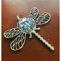 Interchangeable Snap Jewelry Purple & Light Blue Rhinestone Dragonfly Standard Size 18-20mm My Prime Gifts